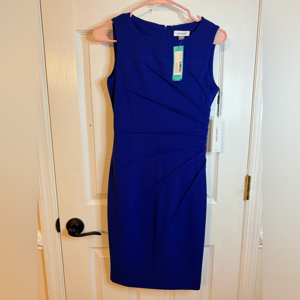Calvin Klein Melodie Dress - Size 2 - Dark blue / cobalt - NWT
